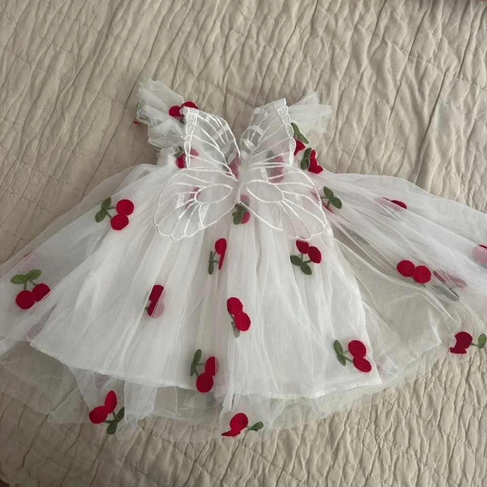 Cherry Fairy girls Easter spring dress